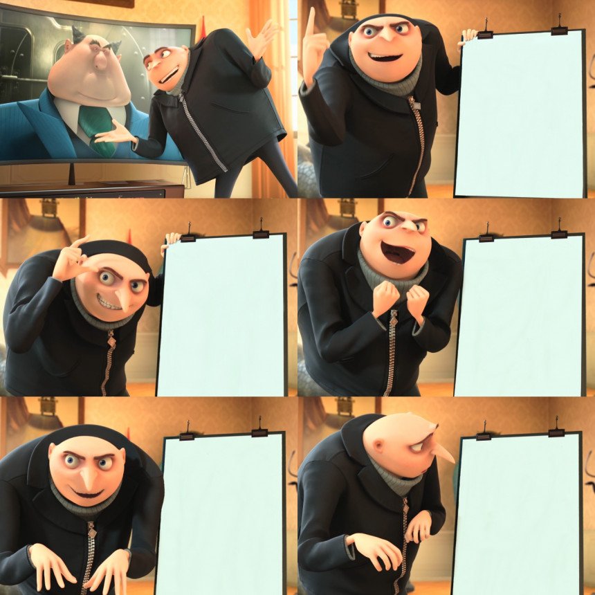 Gru Whiteboard Meme Template