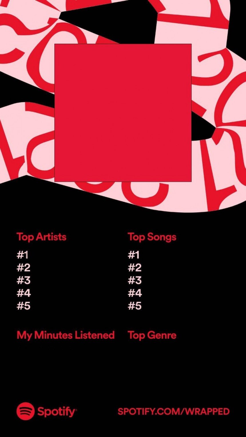 Spotify Wrapped Blank Meme Template
