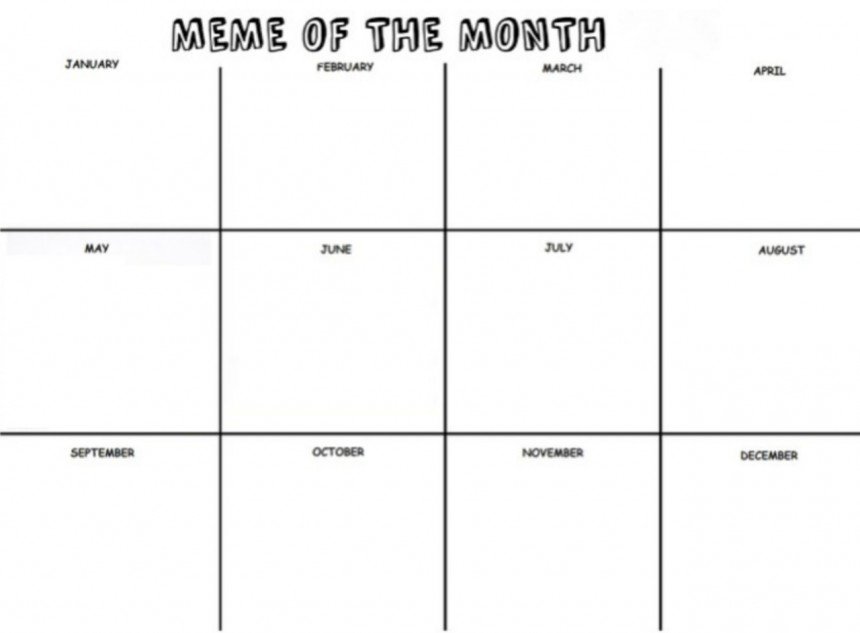 Meme Calendar 2021 Template