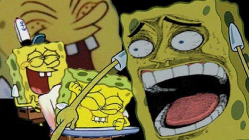 Laughing SpongeBob Meme Template